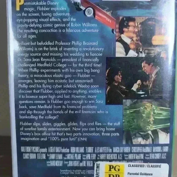 Flubber 1998 Disney VHS Clamshell (Robin  Williams) - With Original Insert! - Picture 5 of 10